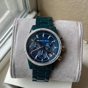 Michael Kors Bradshaw Chronograph Teal Ladies Watch MK6722 Michael Kors Ladies Watch Ritz MK6722 | Watches Prime main image 4